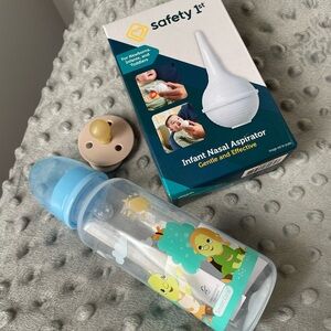 Safety 1st Infant Nasal Aspirator and Shrek Baby Bottle